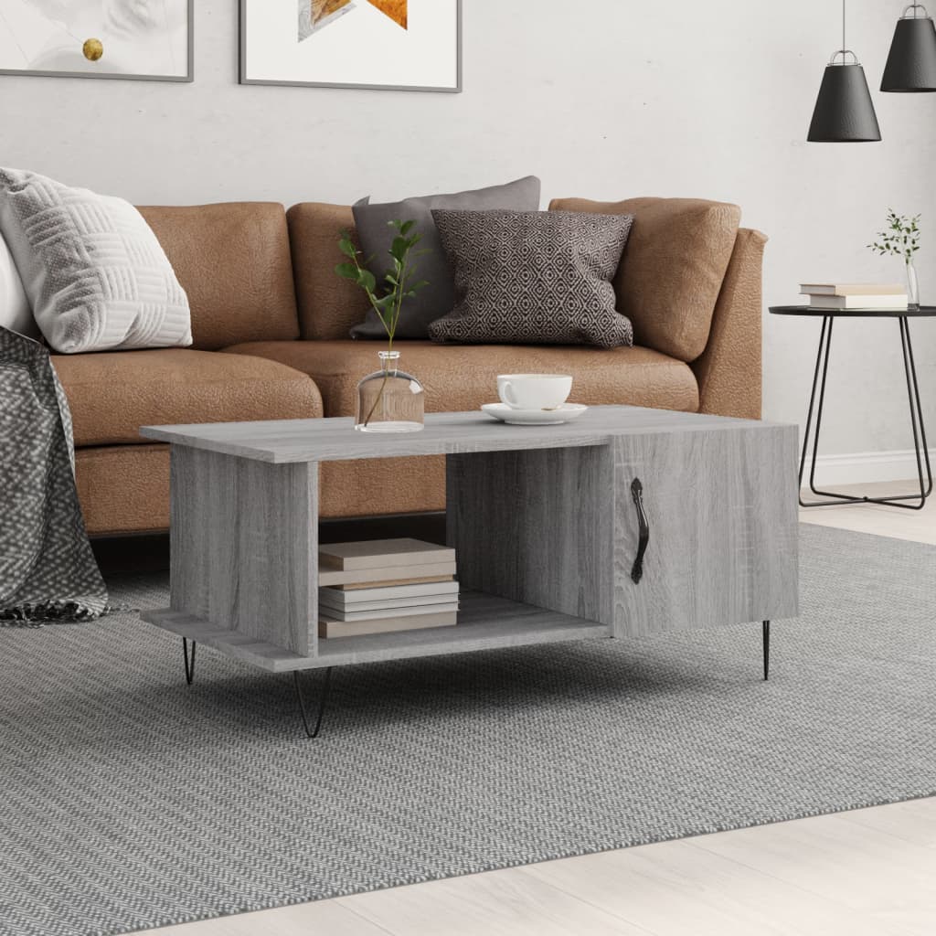 Mesa De Centro Madera Contrachapada 90X50X40 Cm