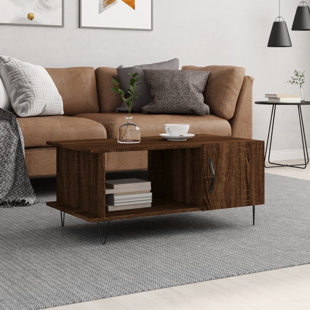Mesa De Centro Madera Contrachapada 90X50X40 Cm