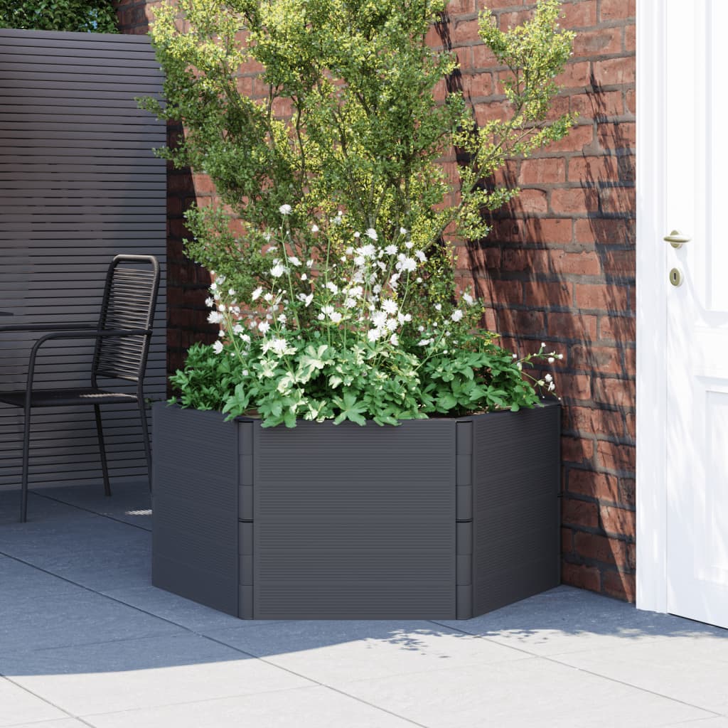 Jardineras 2 Uds Pp Gris Antracita