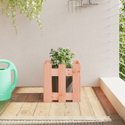 Arriate Elevado Jardín Con Valla Madera Maciza Pino 150X30X30Cm