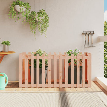 Arriate Elevado Jardín Con Valla Madera Maciza Pino 150X30X30Cm