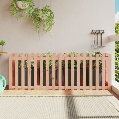 Arriate Elevado Jardín Con Valla Madera Maciza Pino 150X30X30Cm