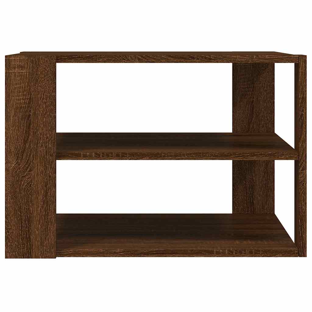 Mesa De Centro Madera Ingeniería Roble Marrón 58X58X40 Cm