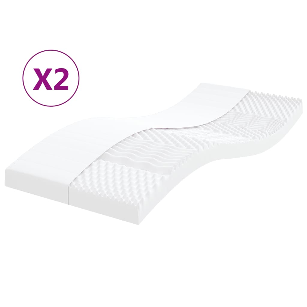 Colchón De Espuma De 7 Zonas Dureza 20 Ild Blanco