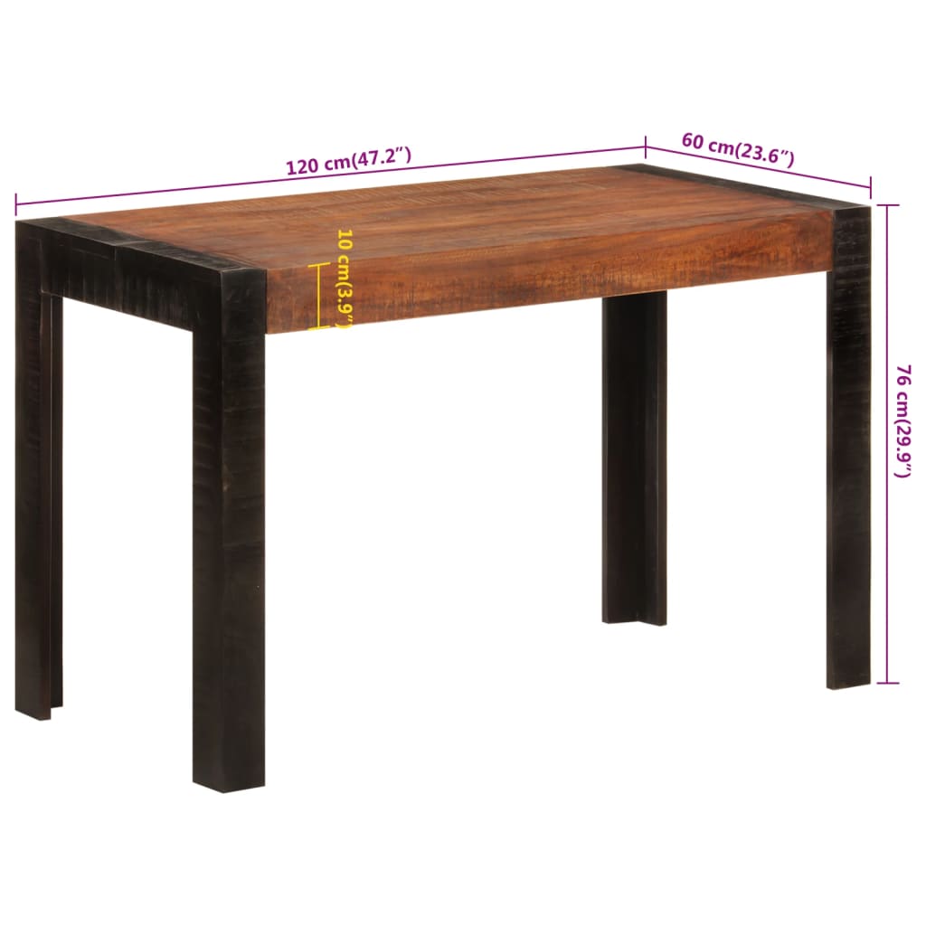Mesa De Comedor Madera Maciza De Mango