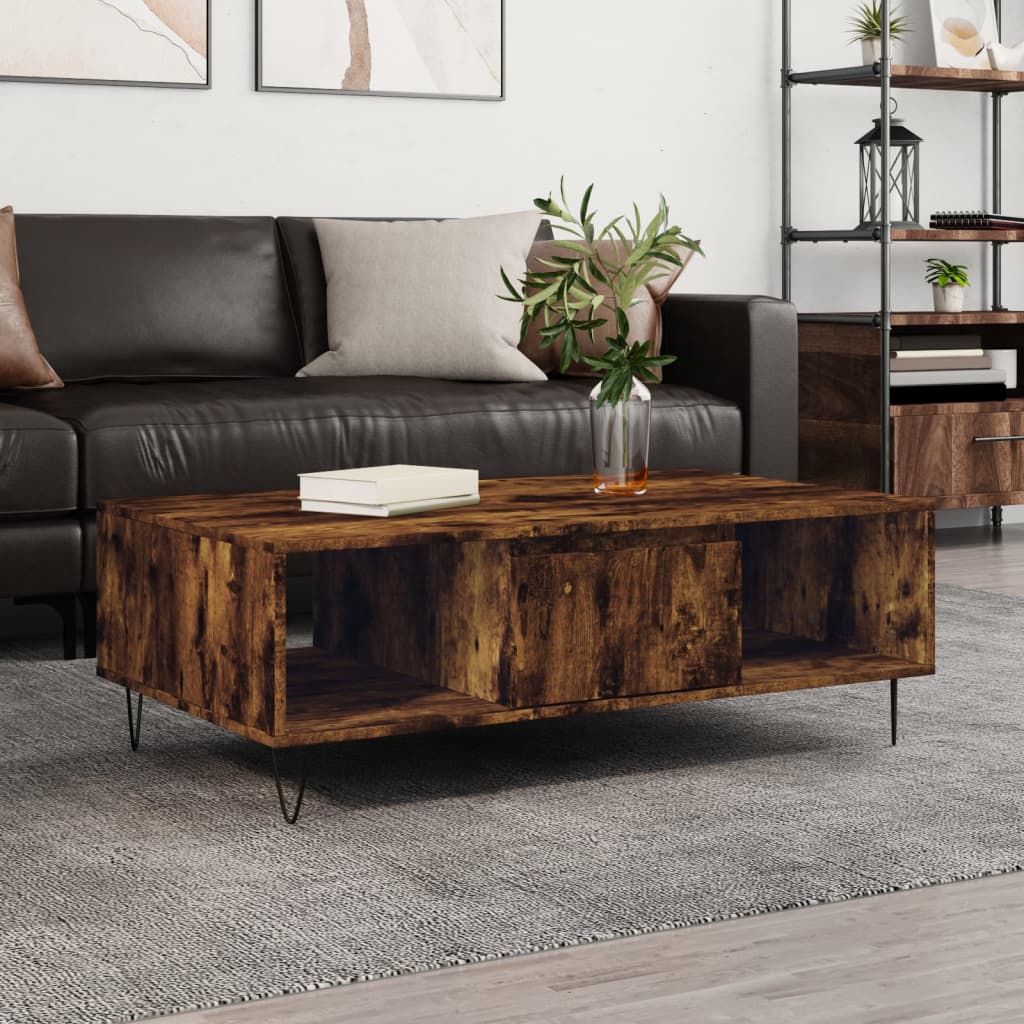 Mesa De Centro Madera De Ingeniería 104X60X35 Cm