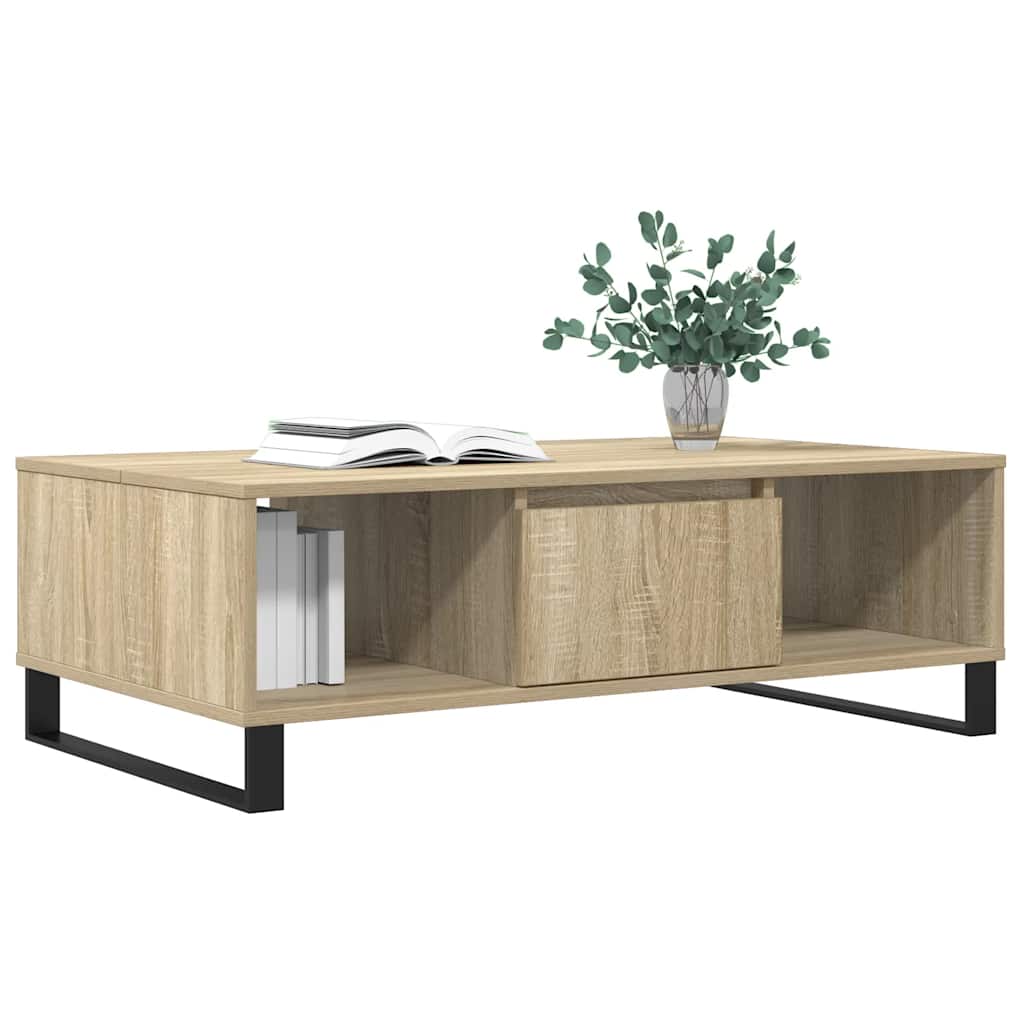 Mesa De Centro Madera De Ingeniería 104X60X35 Cm