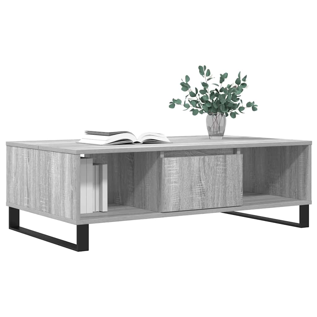 Mesa De Centro Madera De Ingeniería 104X60X35 Cm