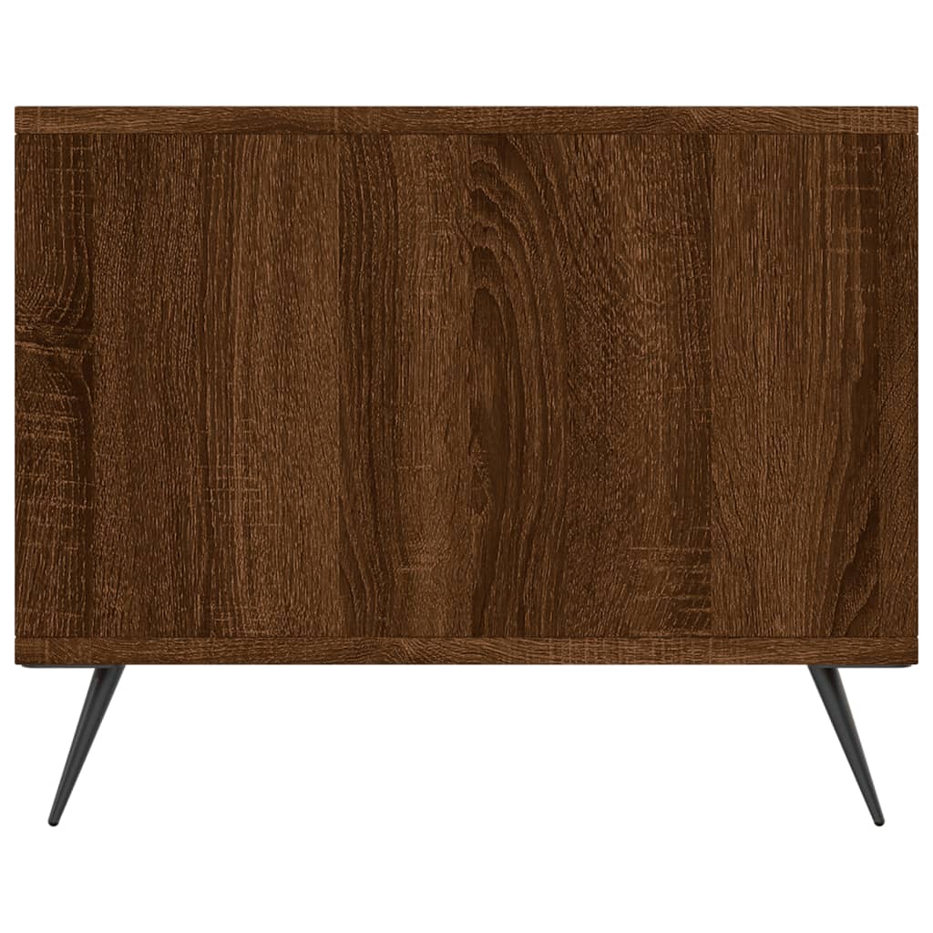 Mesa De Centro Madera Contrachapada Roble Marrón 90X50X40 Cm