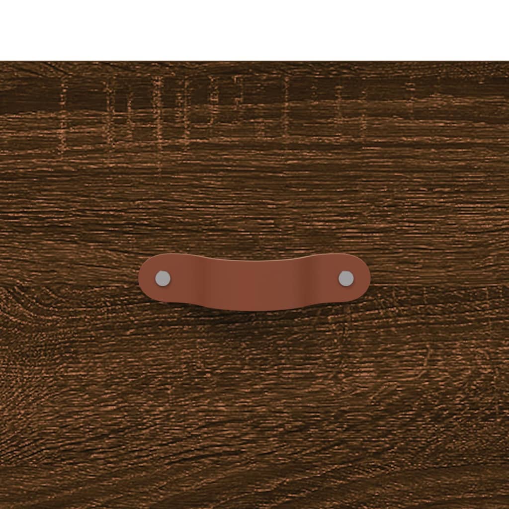 Mesa De Centro Madera Contrachapada Roble Marrón 90X50X40 Cm
