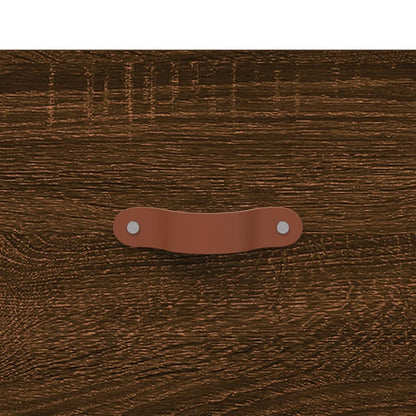 Mesa De Centro Madera Contrachapada Roble Marrón 90X50X40 Cm