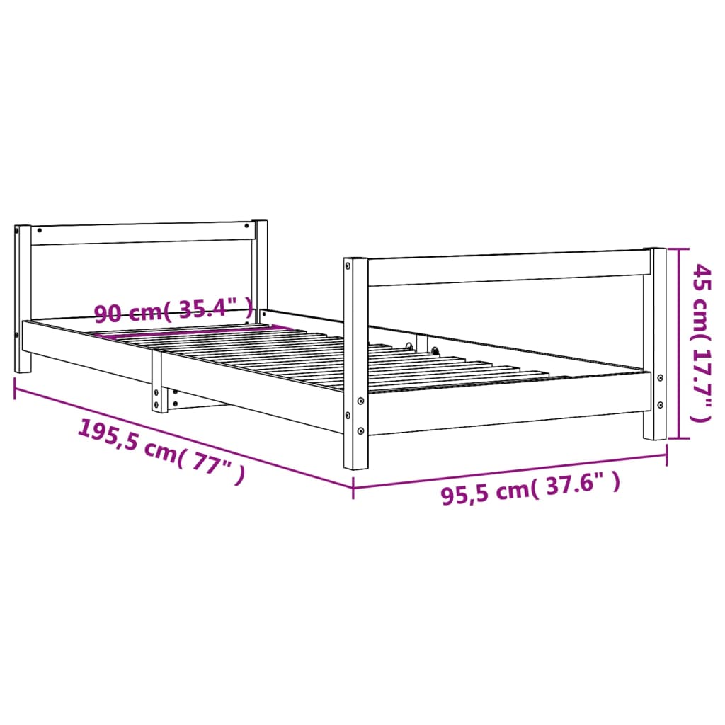 Estructura De Cama Para Niños Madera De Pino