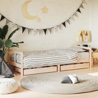 Estructura Cama Niños Con Cajones Madera Pino