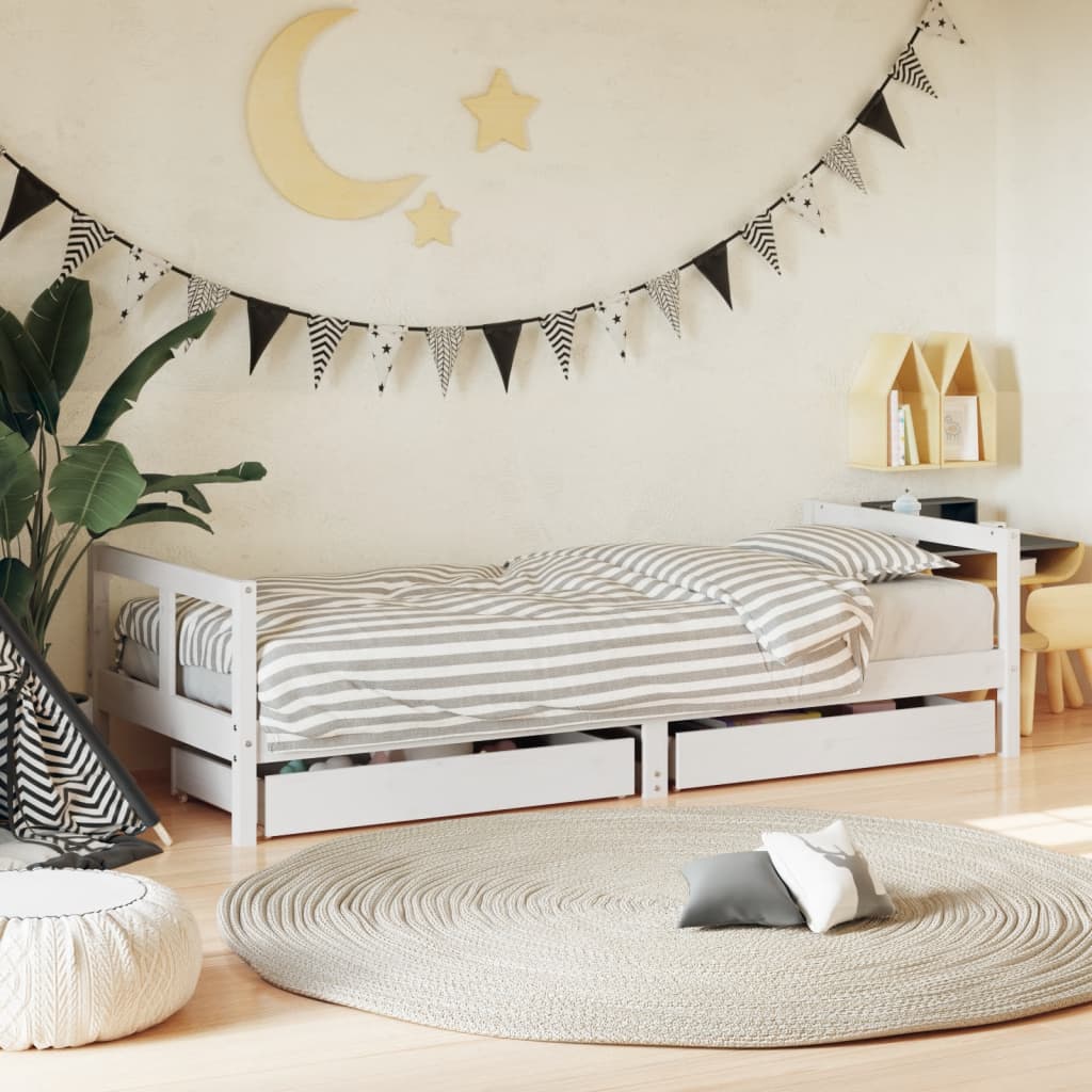 Estructura Cama Niños Con Cajones Madera Pino
