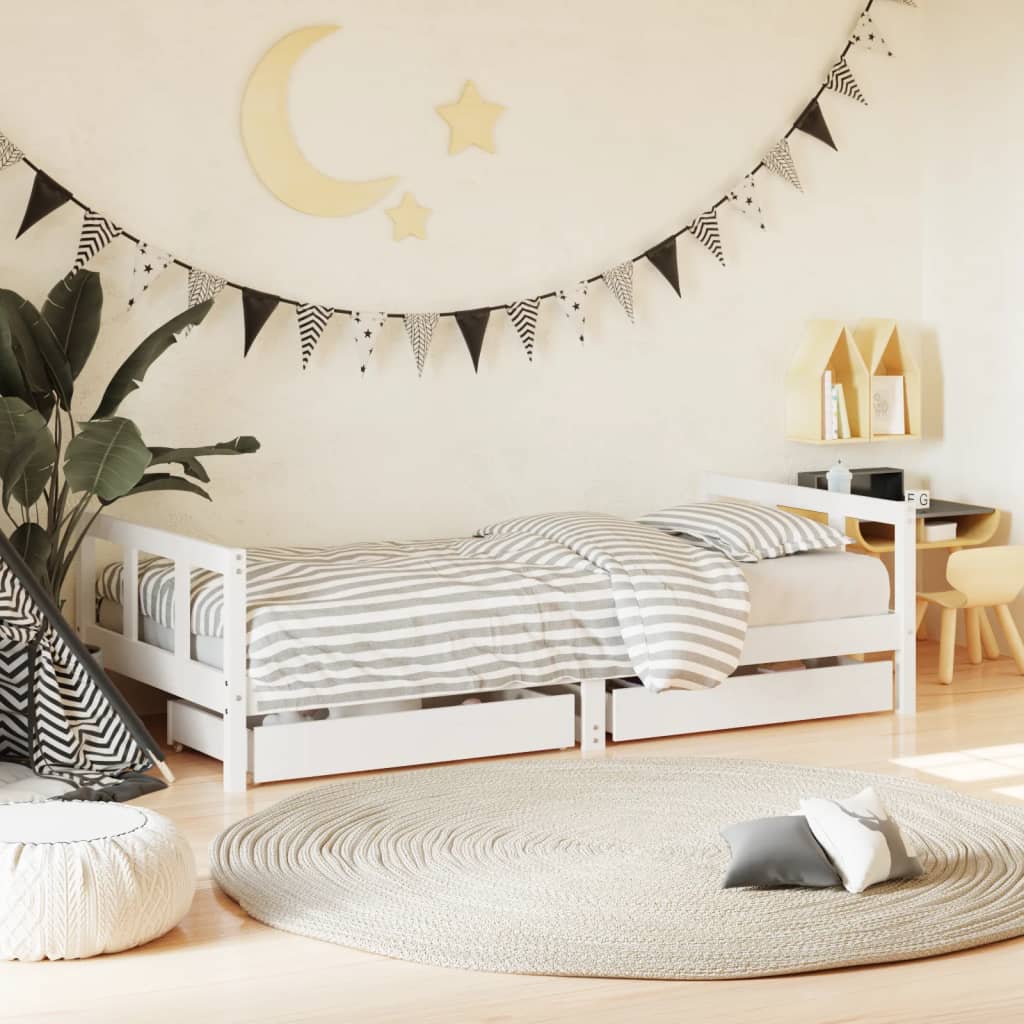 Estructura Cama Niños Con Cajones Madera Pino