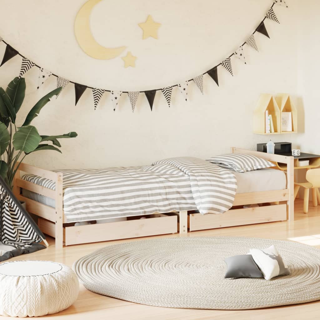 Estructura Cama Niños Con Cajones Madera Pino