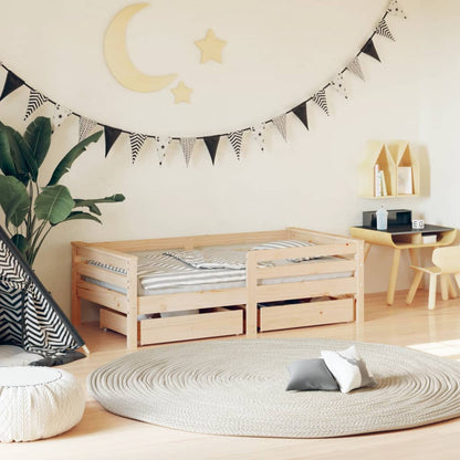 Estructura Cama Niños Con Cajones Madera Pino