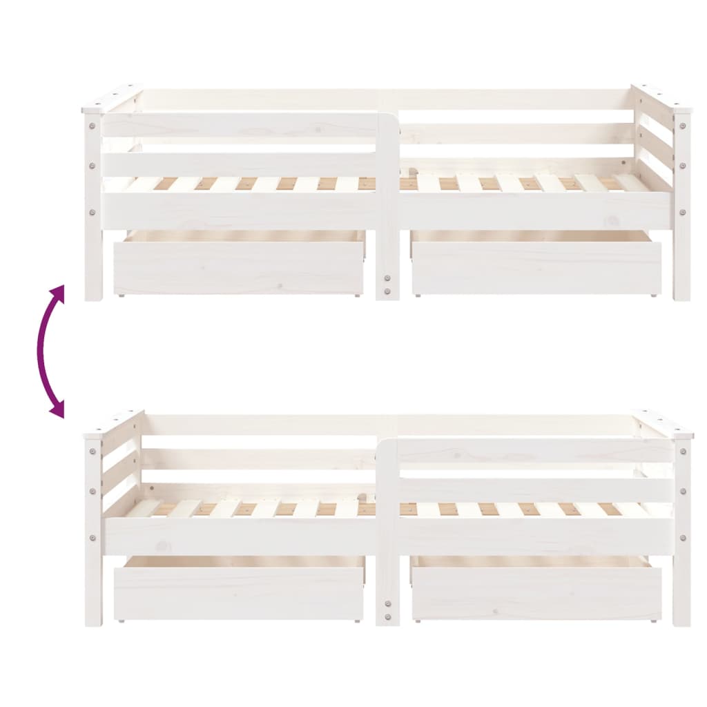 Estructura Cama Niños Con Cajones Madera Pino