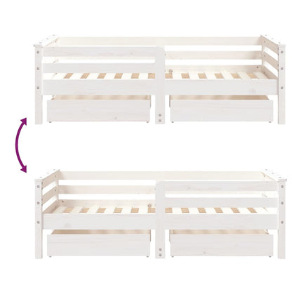 Estructura Cama Niños Con Cajones Madera Pino