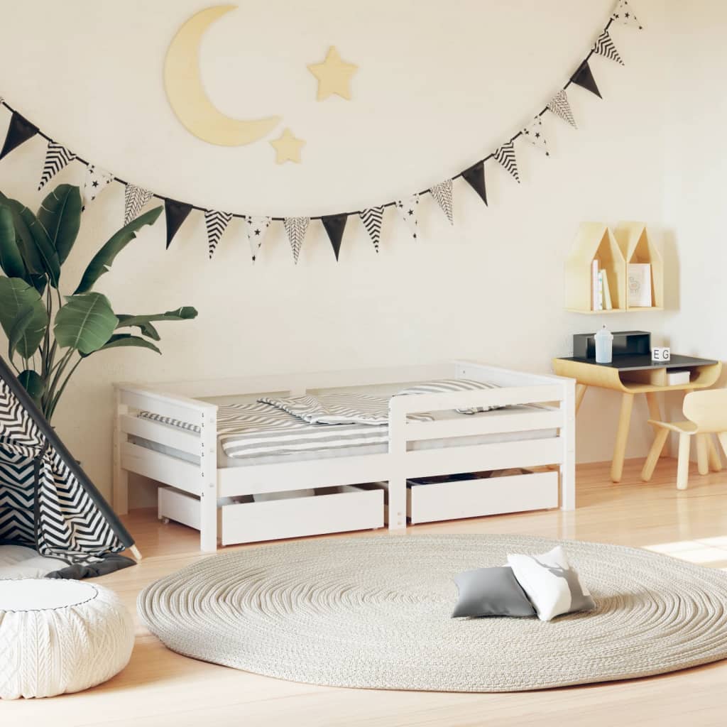Estructura Cama Niños Con Cajones Madera Pino