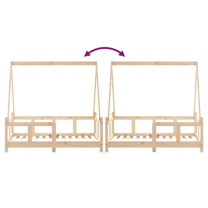 Estructura De Cama Para Niños Madera Maciza De Pino