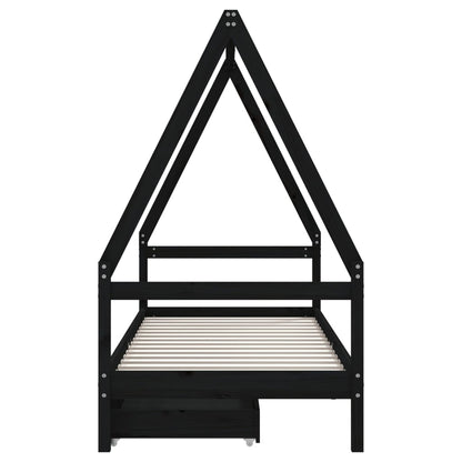Estructura De Cama Niños Con Cajones Madera Pino 80X200Cm