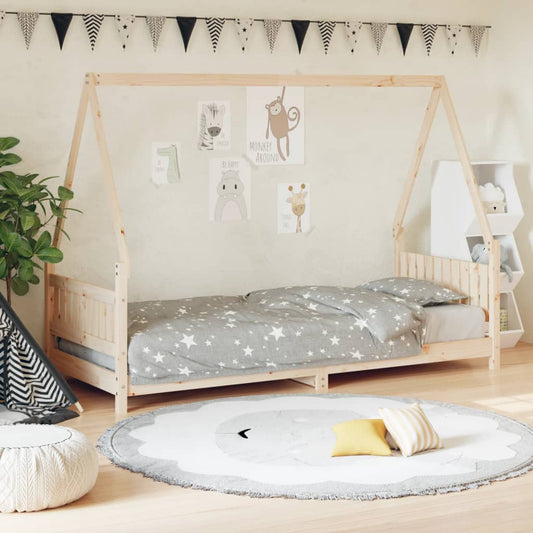 Estructura De Cama Para Niños Madera Maciza De Pino