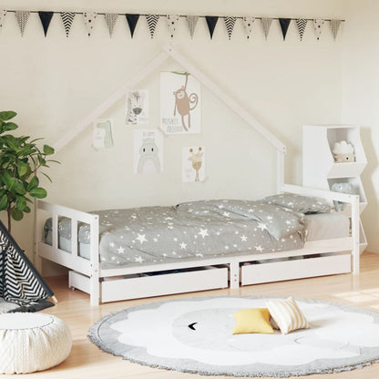 Estructura Cama Niños Con Cajones Madera Pino