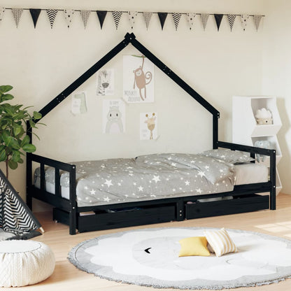 Estructura Cama Niños Con Cajones Madera Pino