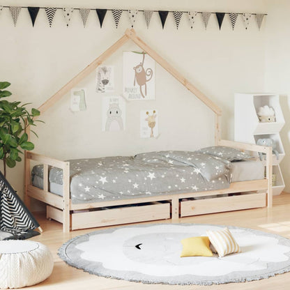 Estructura Cama Niños Con Cajones Madera Pino