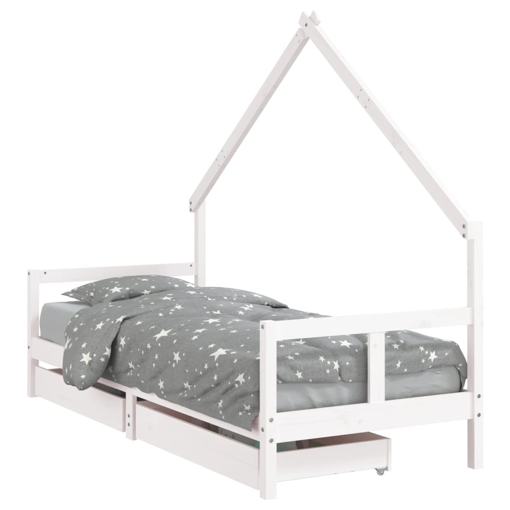 Estructura Cama Niños Con Cajones Madera Pino