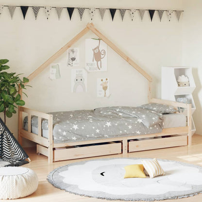 Estructura Cama Niños Con Cajones Madera Pino