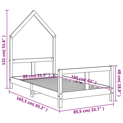 Estructura De Cama Para Niños Madera De Pino
