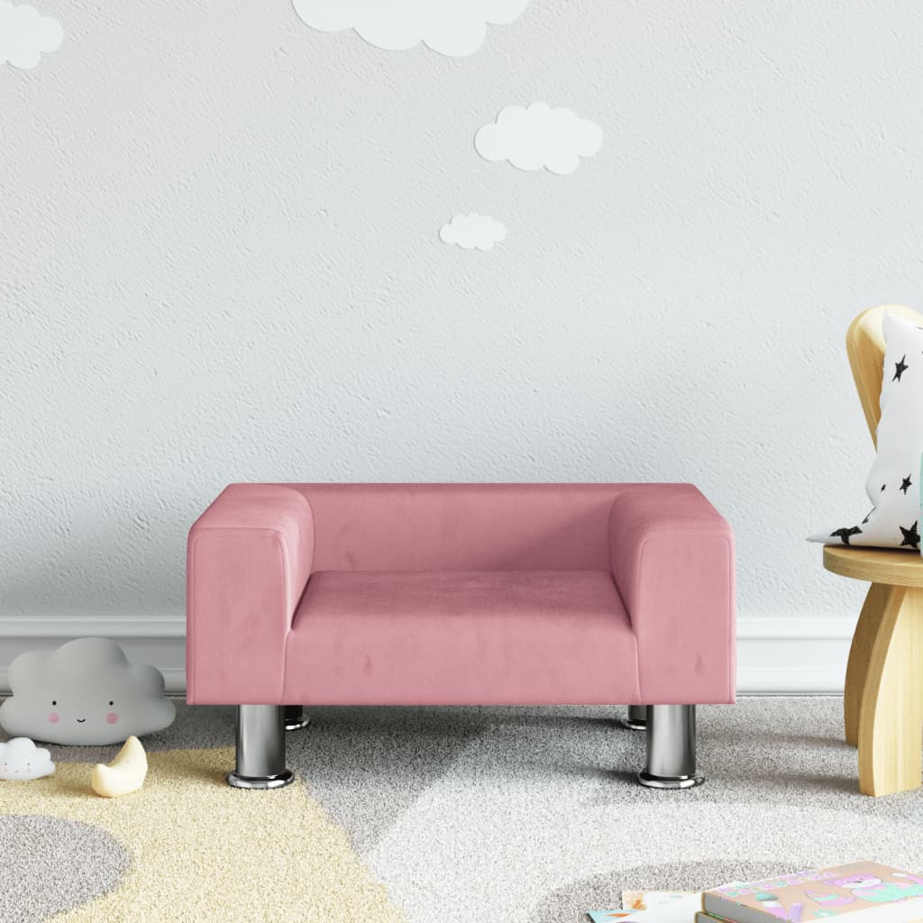 Sofá Para Niños De Terciopelo 70X45X26,5 Cm