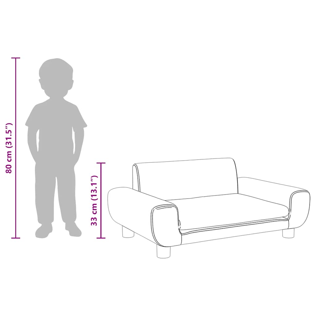Sofá Para Niños De Terciopelo