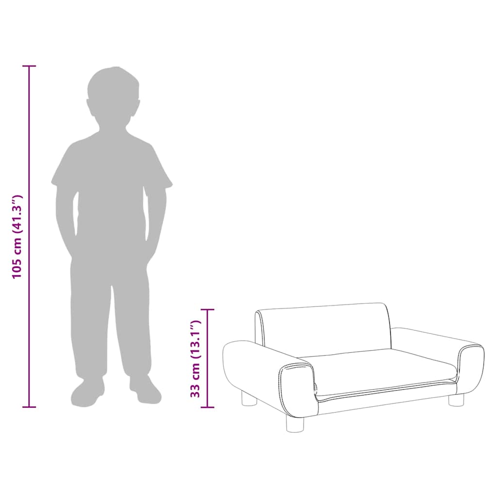 Sofá Para Niños De Terciopelo