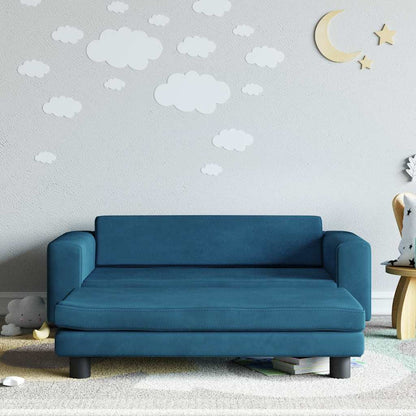 Sofá Para Niños Con Reposapiés Terciopelo 100X50X30 Cm