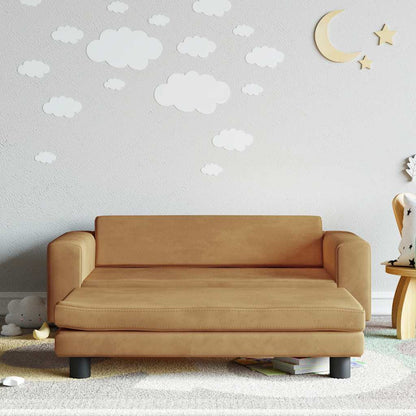 Sofá Para Niños Con Reposapiés Terciopelo 100X50X30 Cm