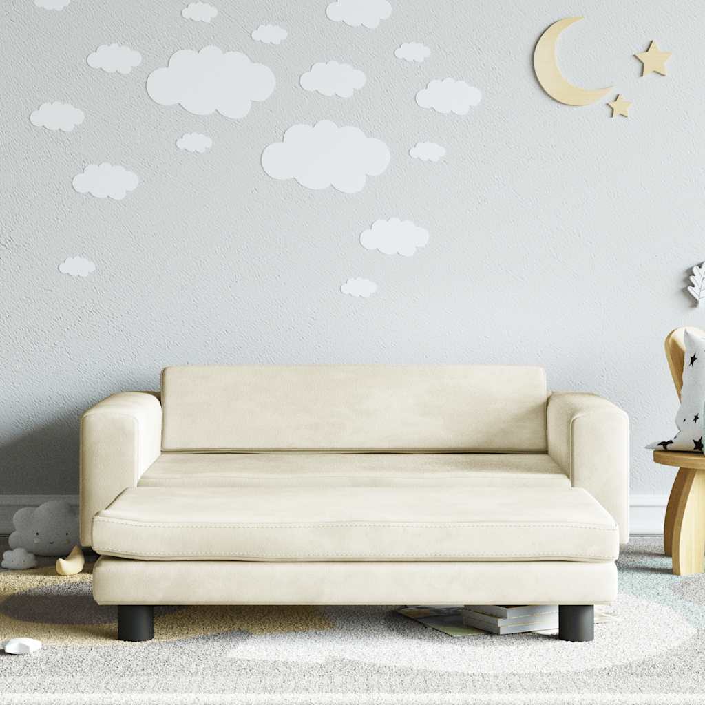 Sofá Para Niños Con Reposapiés Terciopelo 100X50X30 Cm