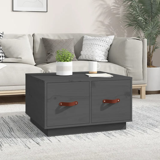 Mesa De Centro De Madera Maciza De Pino 60X53X35 Cm