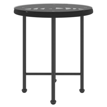 Mesa De Comedor De Vidrio Templado Y Acero Ø50 Cm