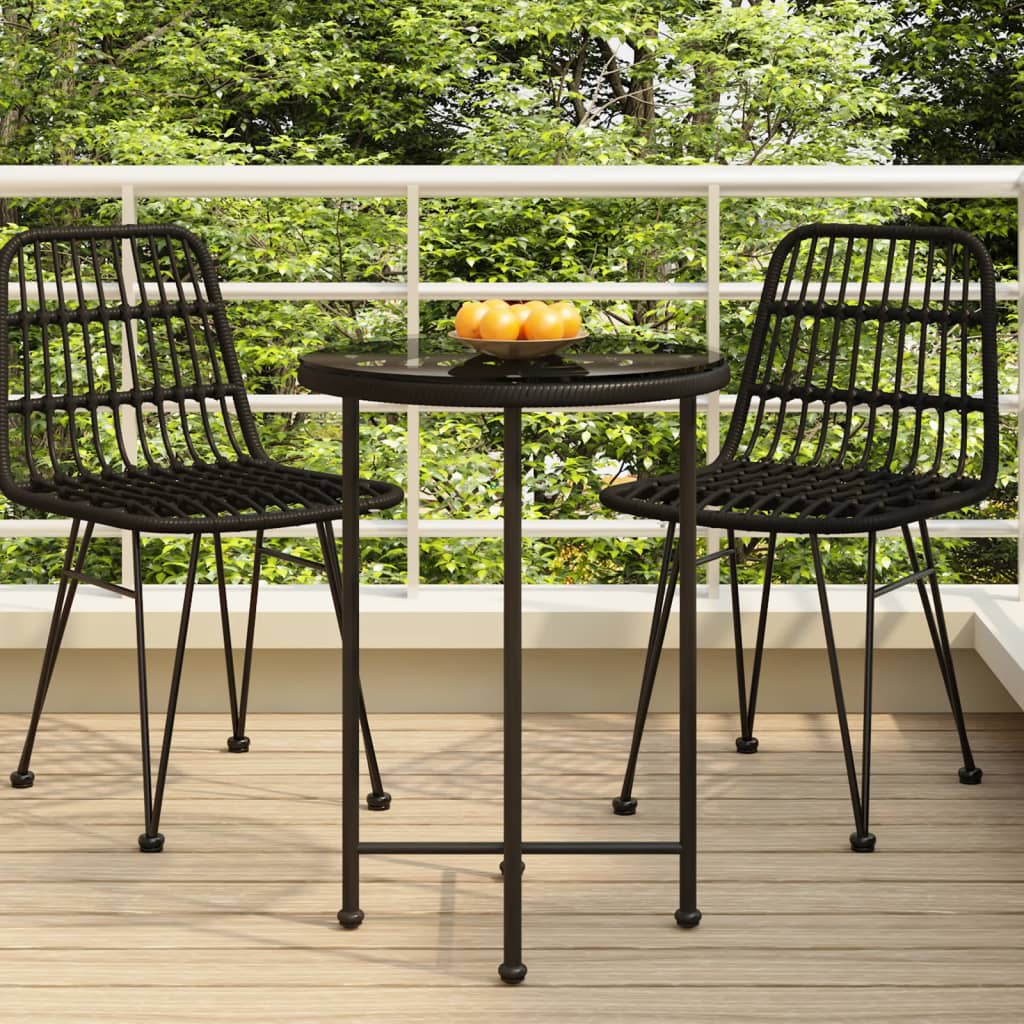 Mesa De Comedor De Vidrio Templado Y Acero Ø50 Cm