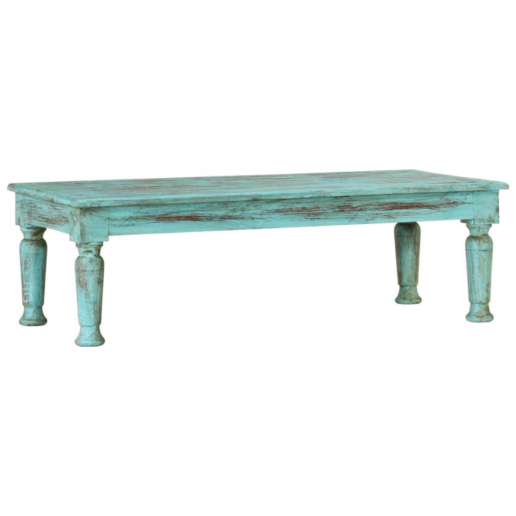 Mesa De Centro De Madera Maciza Reciclada 110X50X34 Cm
