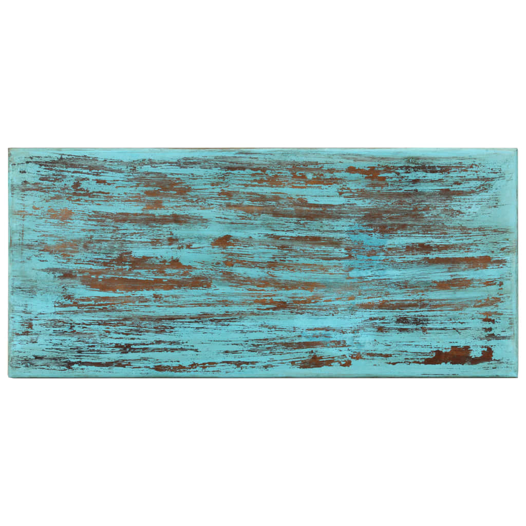 Mesa De Centro De Madera Maciza Reciclada 110X50X34 Cm