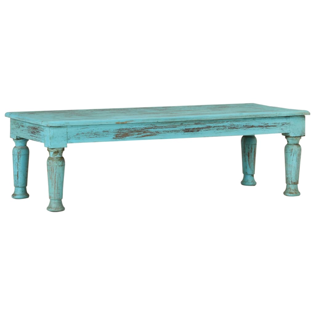 Mesa De Centro De Madera Maciza Reciclada 110X50X34 Cm