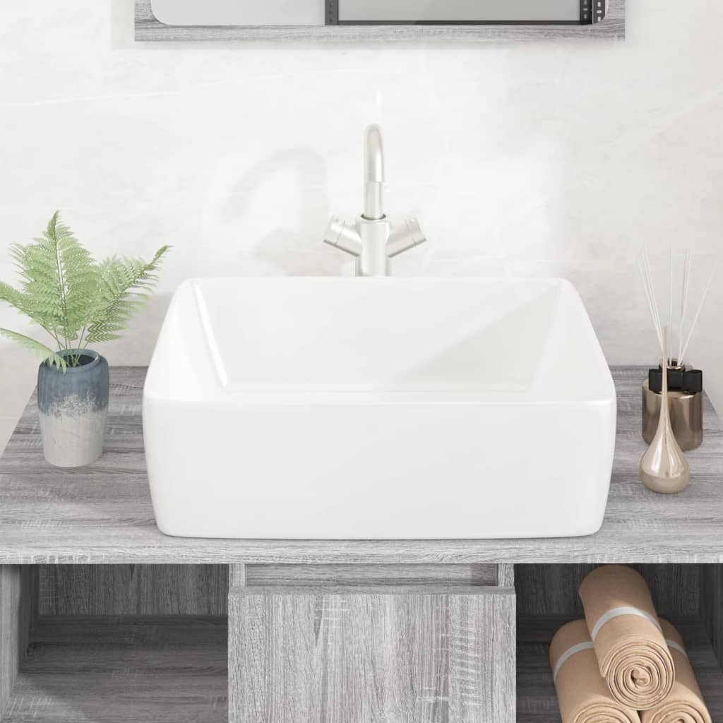 Lavabo Rectangular De Cerámica
