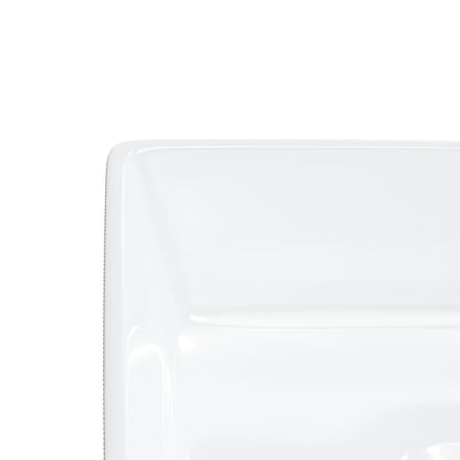 Lavabo Cuadrado De Cerámica Blanco 37X37X13 Cm