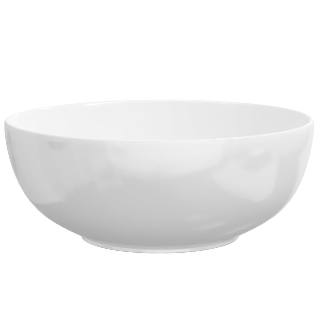 Lavabo Redondo Cerámica Blanco 44X17 Cm