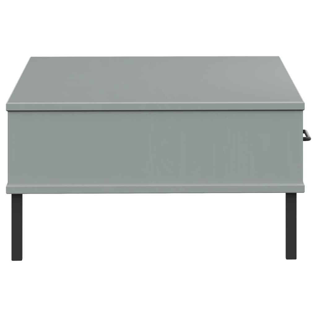 Mesa De Centro Con Patas De Metal Oslo Madera Maciza Pino