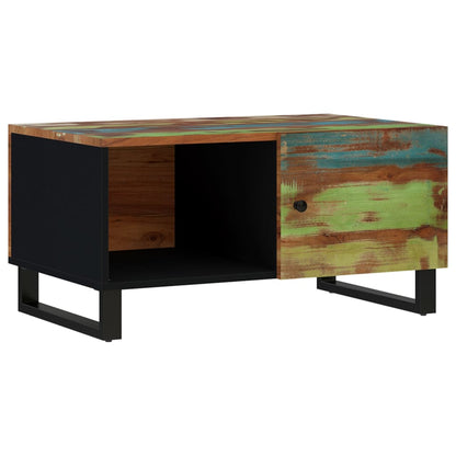Mesa De Centro Madera Reciclada Y Contrachapada 80X50X40 Cm